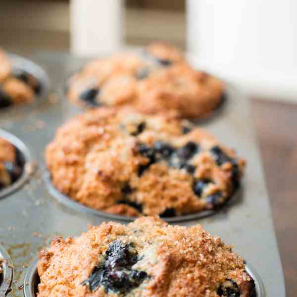 Whole Wheat Blueberry Muffins