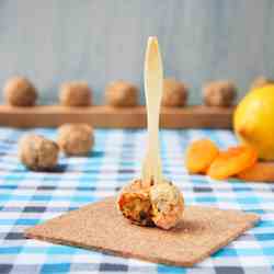 Carrot croquettes and dried apricots