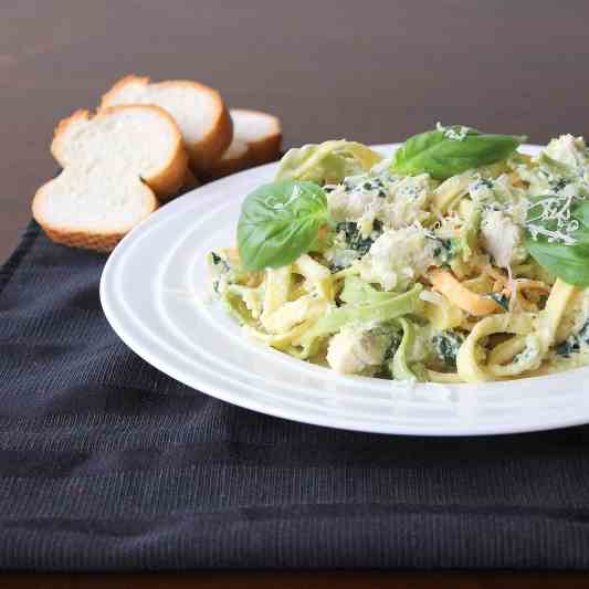 Pesto Fettuccine Alfredo