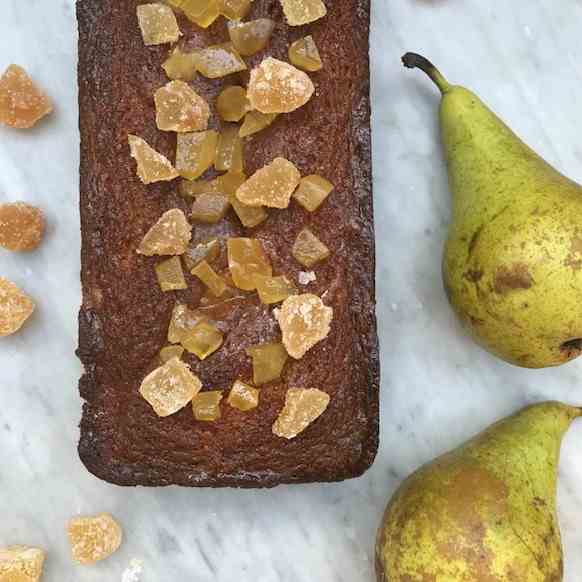 Sticky Ginger and Pear Cake