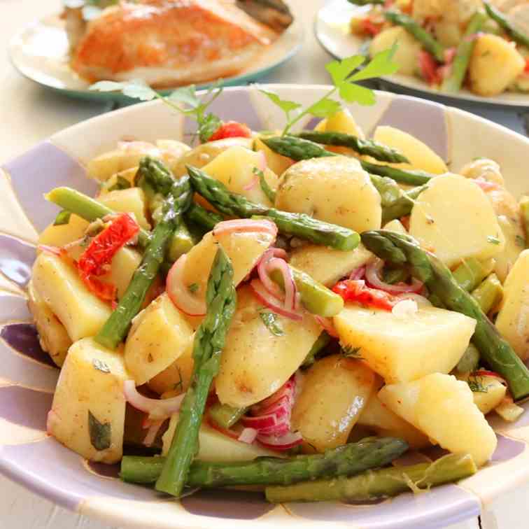 Potato, Asparagus - Pastrami Salad