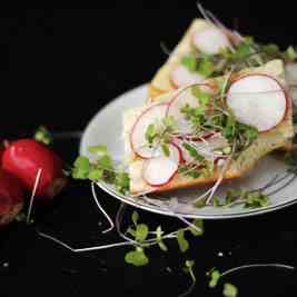 Radish & Brown Butter Crostini