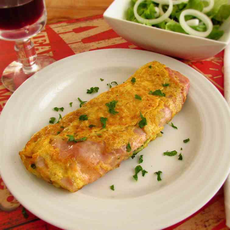 Ham and cheese omelet