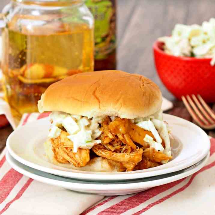 Hard Apple Cider BBQ Chicken Sandwiches