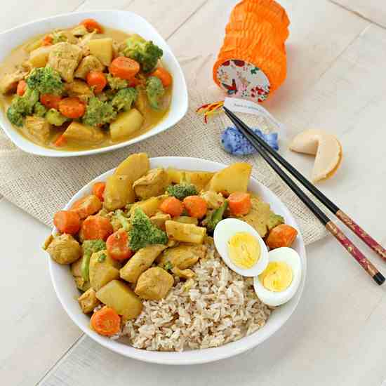 Chinese Chicken Curry Stir Fry 