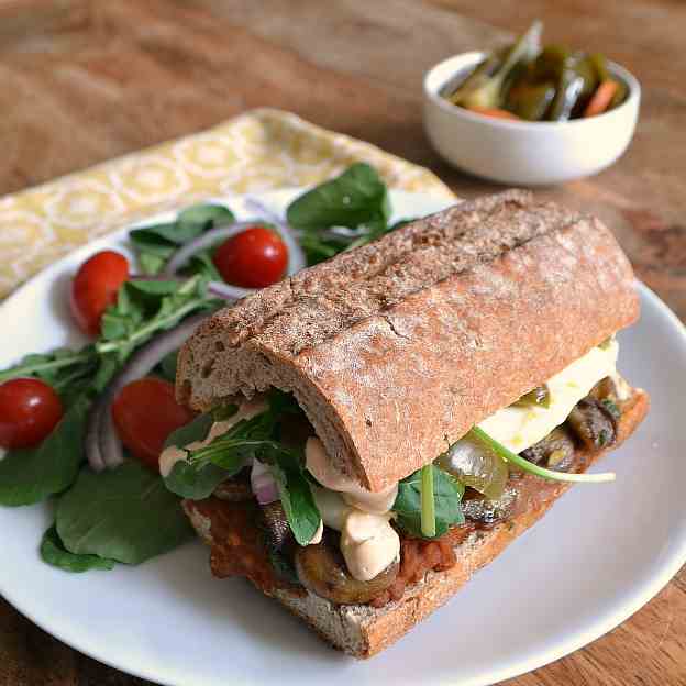 Garlicky Mushroom Tortas