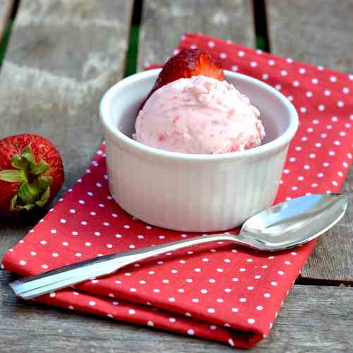 Strawberry Sour Cream Ice Cream