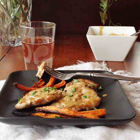 Pork Scaloppine with Mustard Pan Sauce