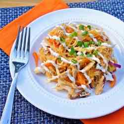 Buffalo Chicken Spaghetti Squash