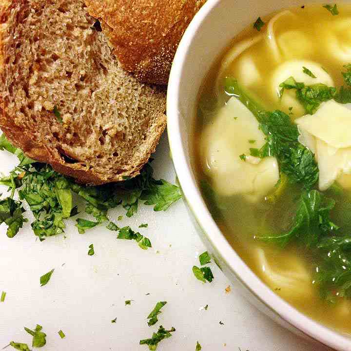 Navy Bean and Tortellini Soup