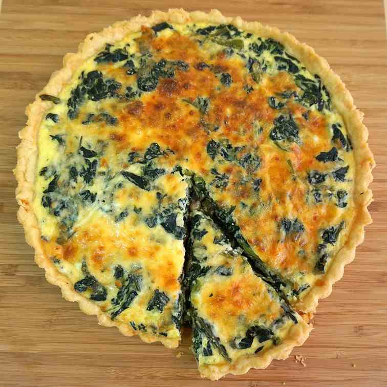 Spinach and Bacon Quiche