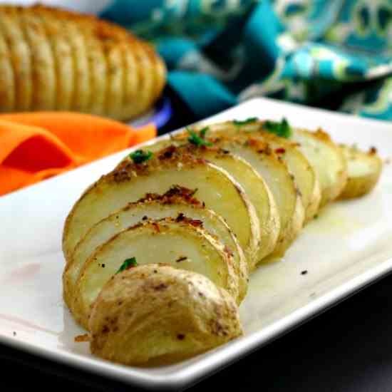 Vegan Hasselback Potatoes