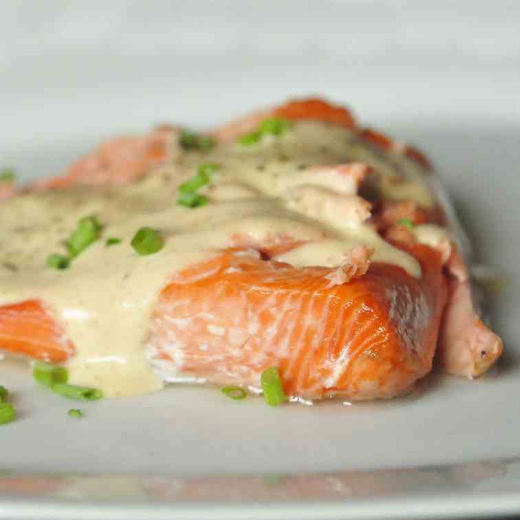 Baked Salmon with Brown Butter Sauce