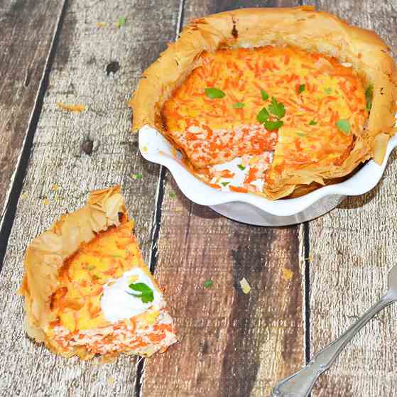 Carrot Ricotta Quiche - Vegan