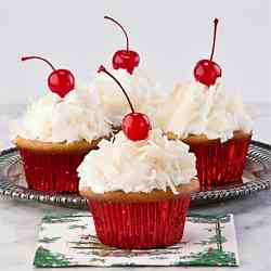 Merry Drunken Snowflake Cupcakes