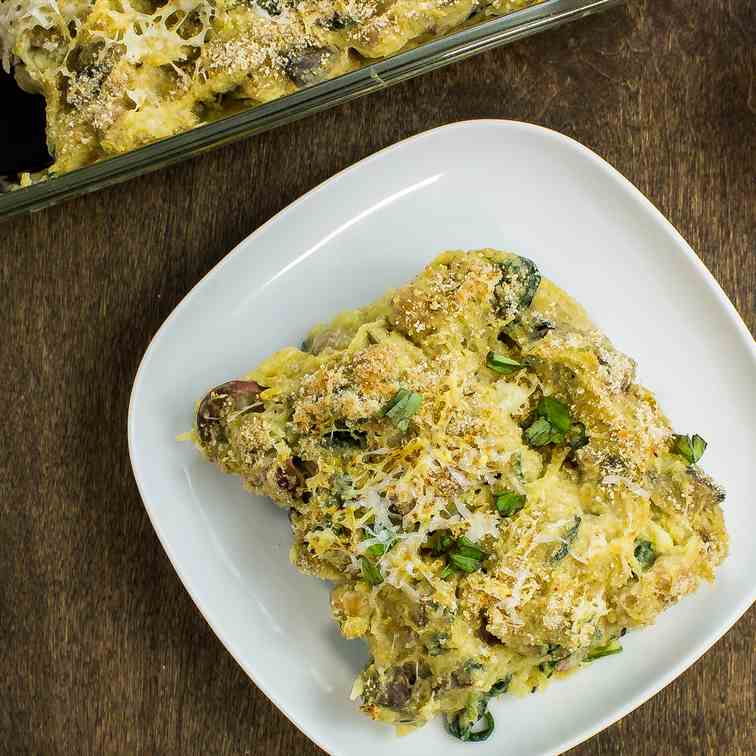 Turkey Sausage Squash Casserole