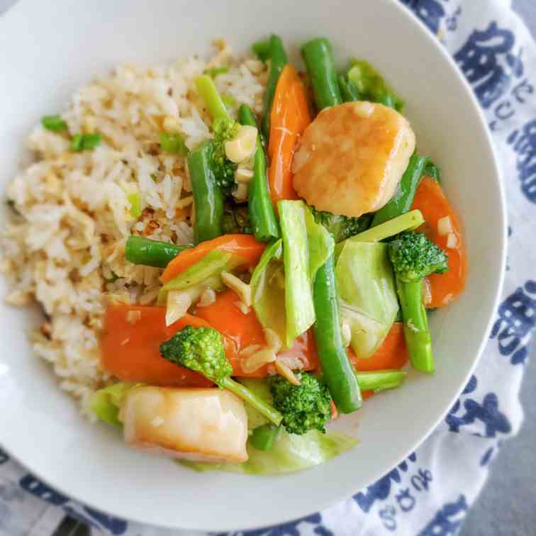Chop Suey with Scallops-Chinese vegetable