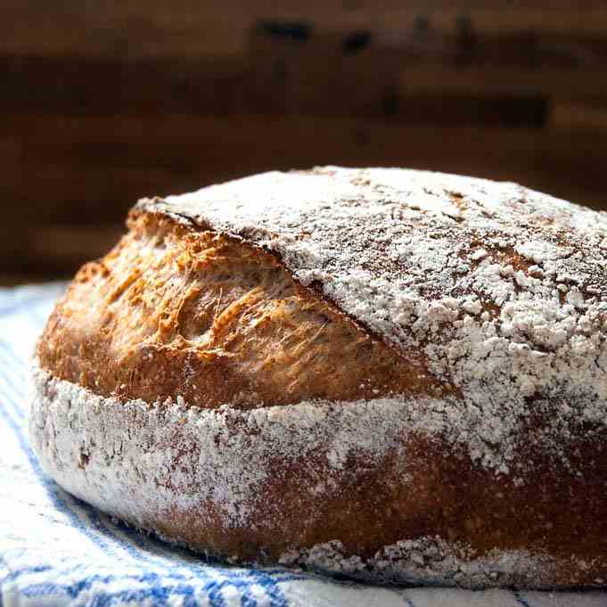 Sourdough bread with roasted oatmeal