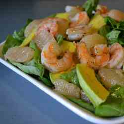 Salad with Shrimp, Avocado, and Grapefruit