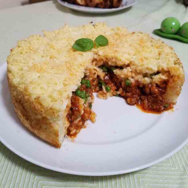 Sausage and Rice Timbale