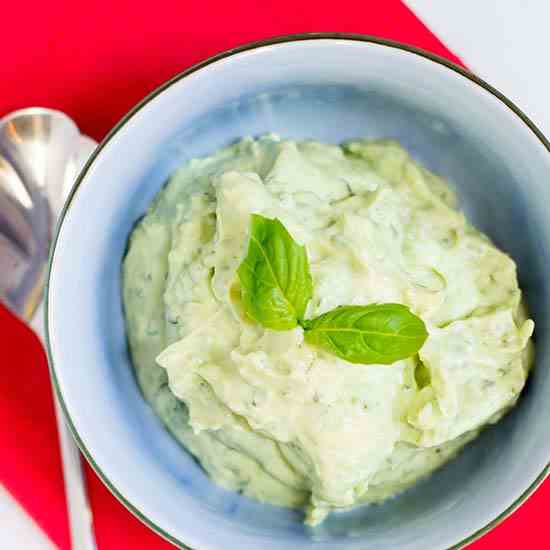 Basil Avocado Yogurt Sauce