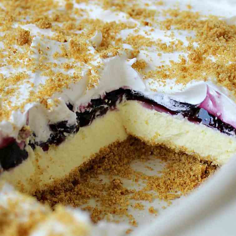 No Bake Lemon Blueberry Dessert