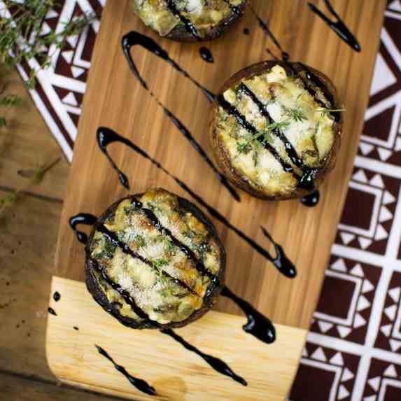 Five cheese stuffed mushrooms