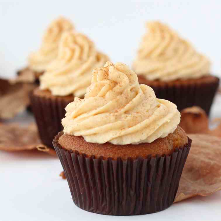 Pumpkin Brown Butter Cupcakes 