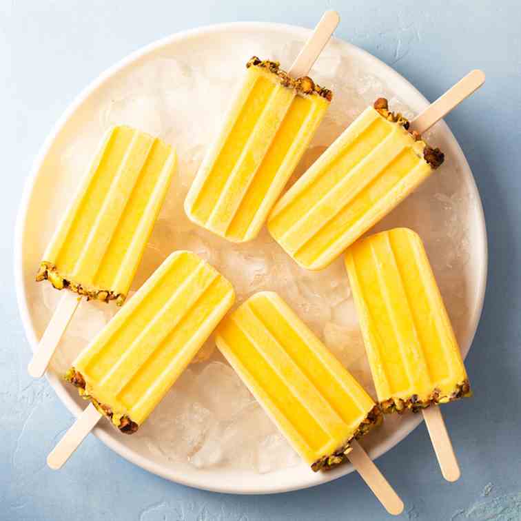 Mango Lassi Popsicles