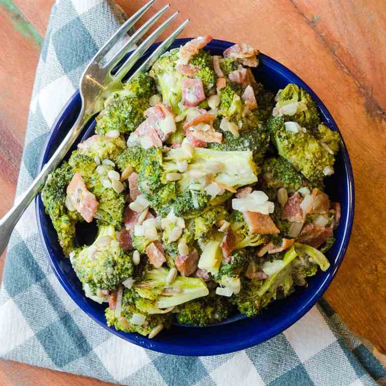 Roasted Broccoli and Bacon Salad