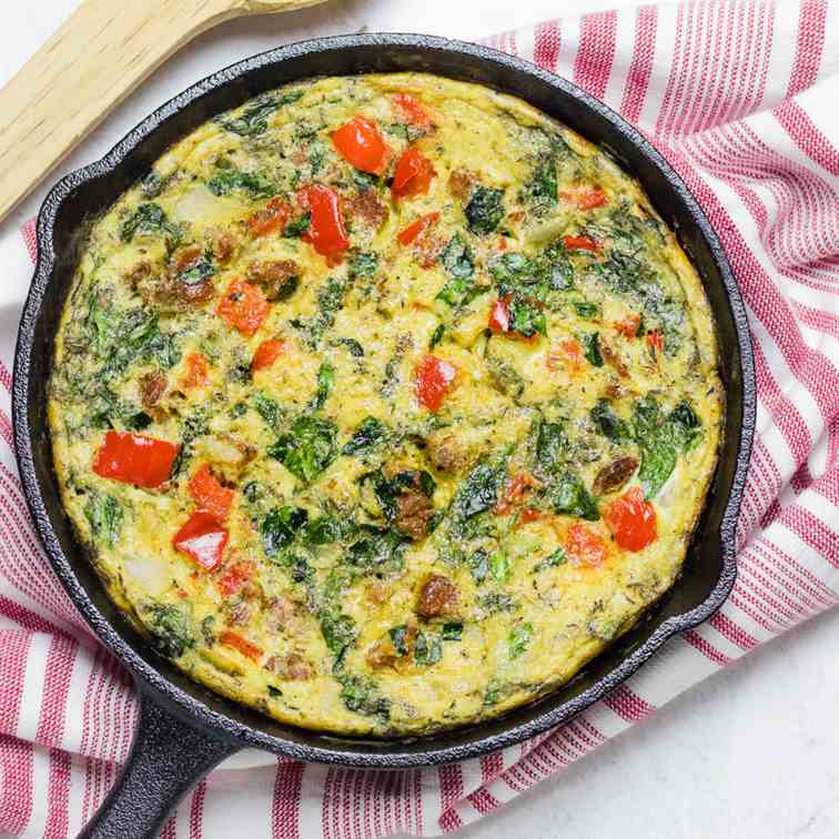 Sausage And Spinach Frittata