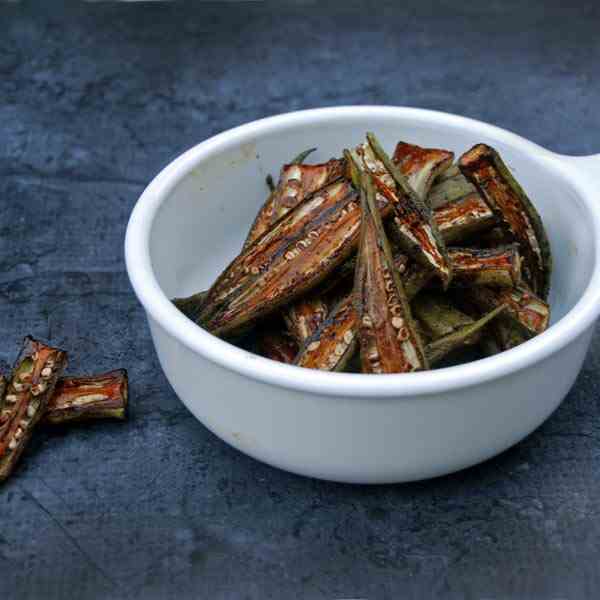 Roasted okra 