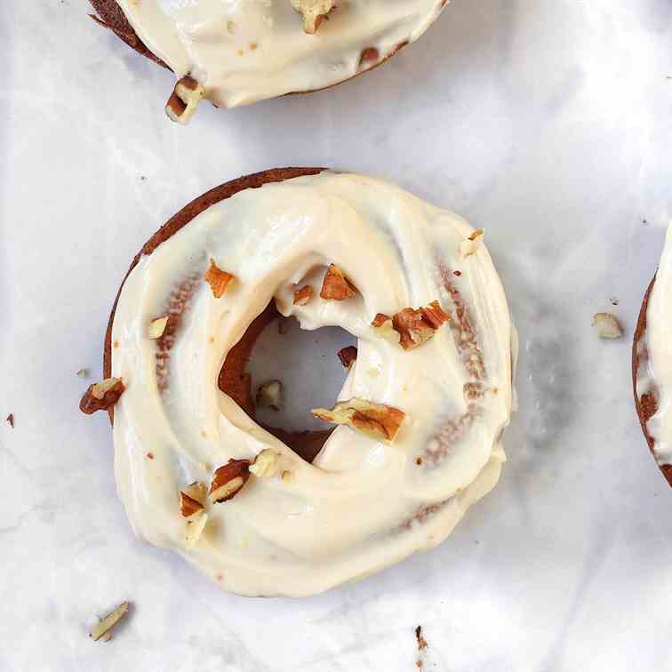 Healthy Carrot Cake Baked Doughnut Recipe 