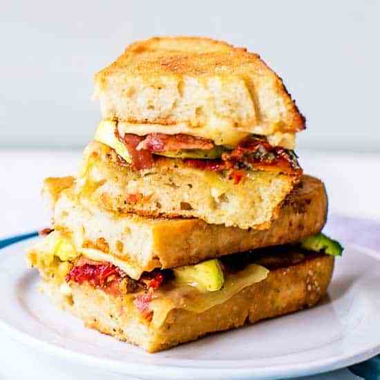 Cheese bacon sandwich