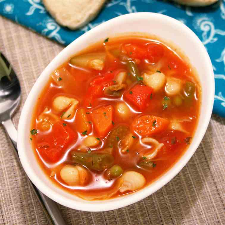 Vegetable Soup with Pasta