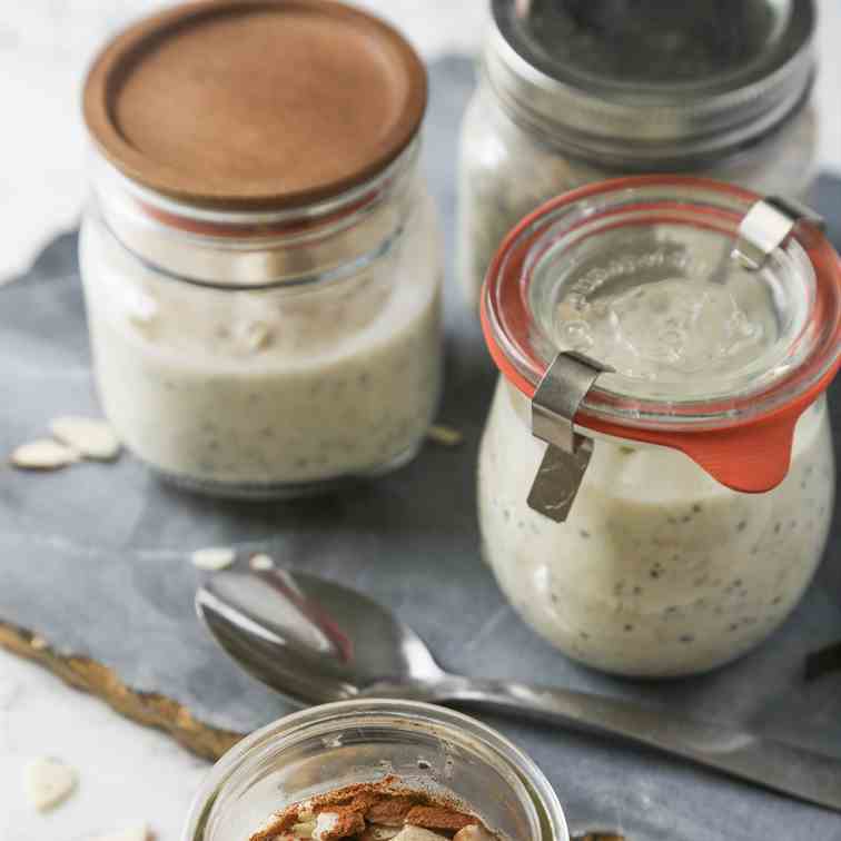 Leftover Eggnog Overnight Oats