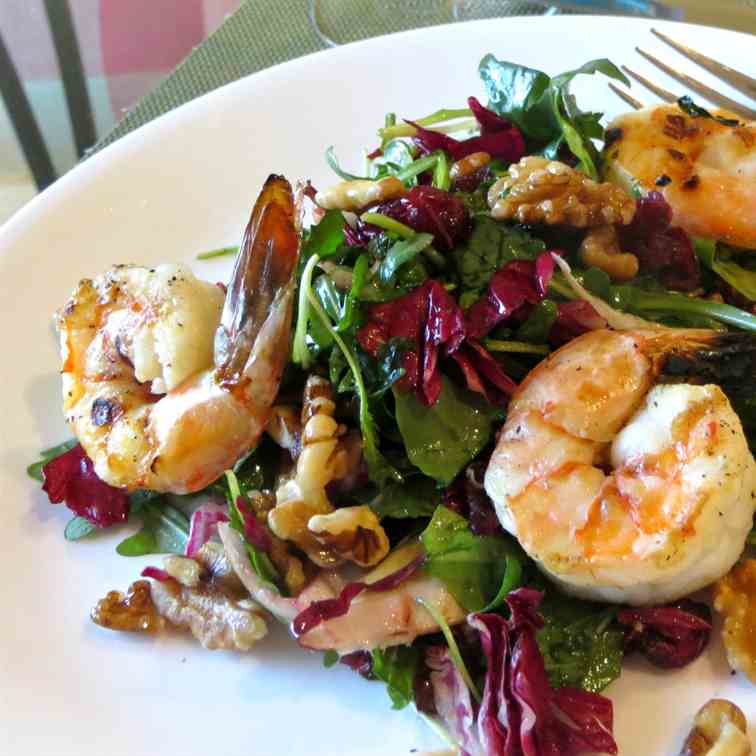 Arugula Salad with Grilled Shrimp