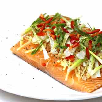 Soy-Ginger Steamed Salmon