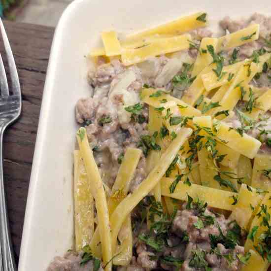 Ground Beef Stroganoff