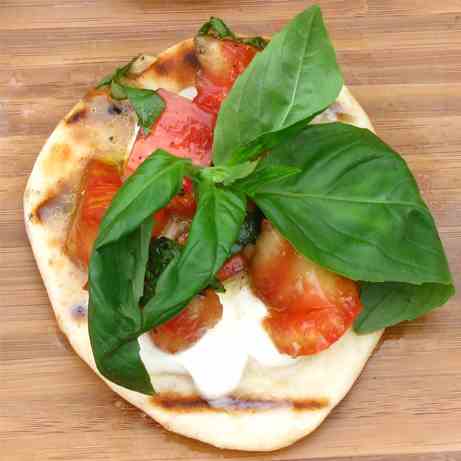 Grilled Tomato Basil Flatbreads.