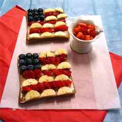 Stars and Stripes Toast for 4th of July