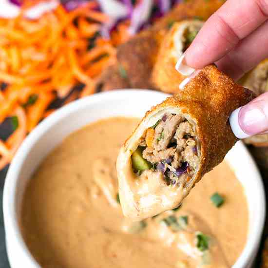 Thai Turkey Avocado Egg Rolls