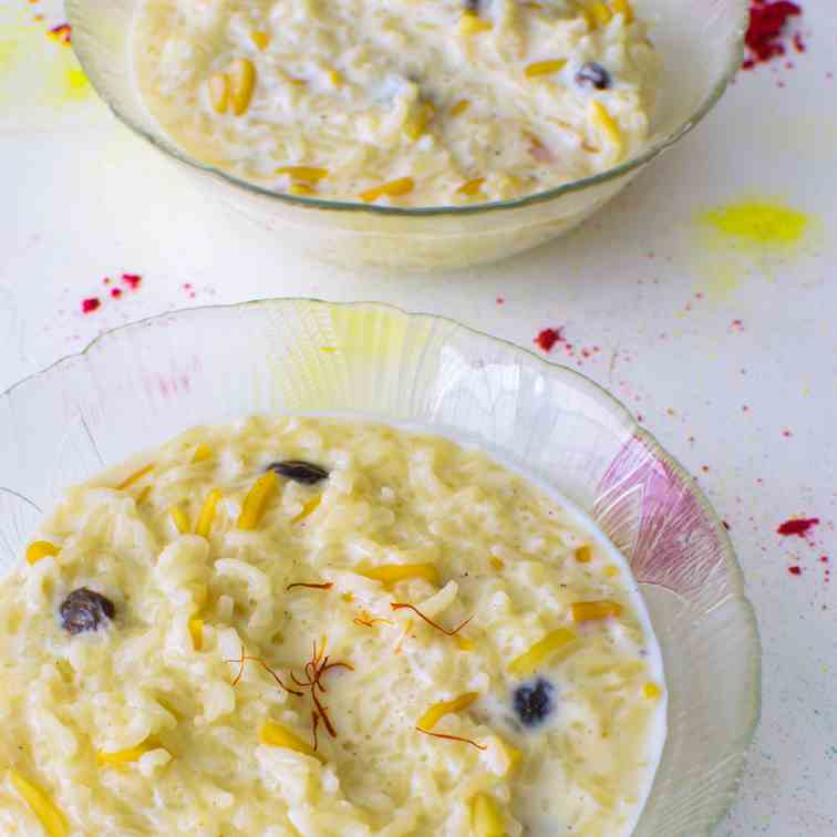 Rice Kheer - Indian Rice Pudding