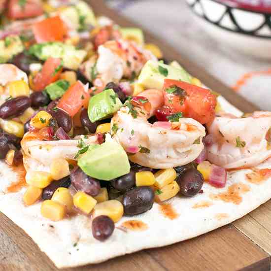 Southwestern Shrimp Flatbread