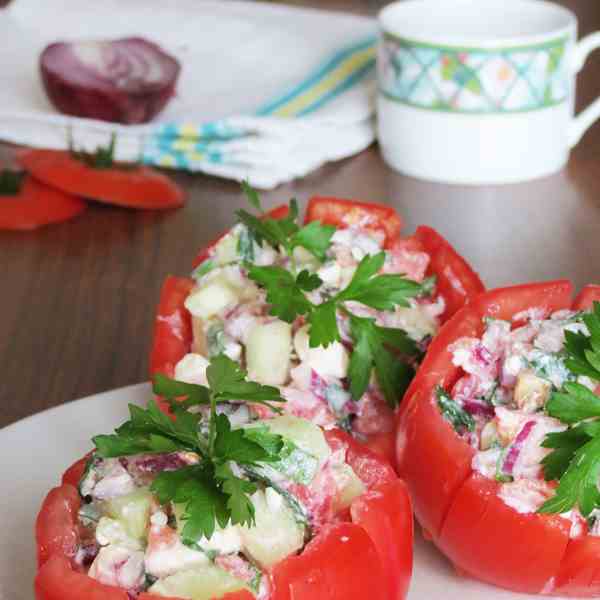 Tomato Cucumber Feta Salad