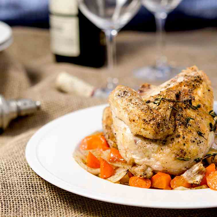 Crispy Roast Chicken - Vegetables