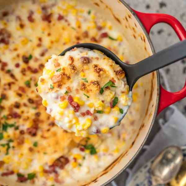 Parmesan Creamed Corn with Bacon