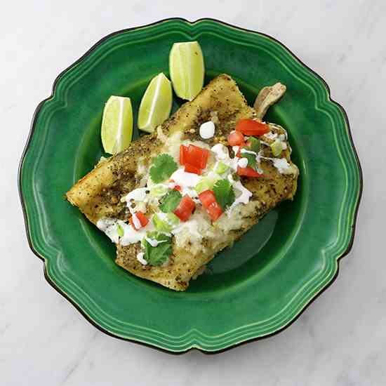 Chicken & Tomatillo Enchiladas