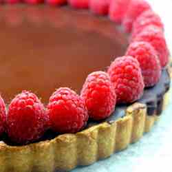 Chocolate Marble Raspberry Bakewell Tart