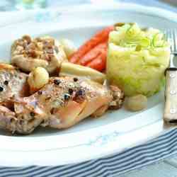 Roasted juniper rabbit